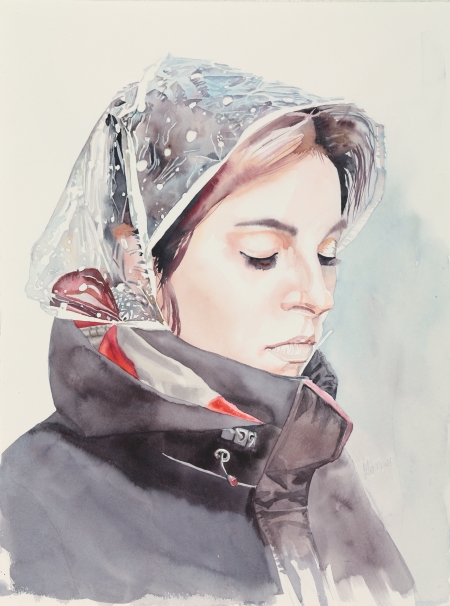 Unter der Haube 5 2013_Aquarell 49 x 36 cm 345 Euro ©_Mona_Wolfs